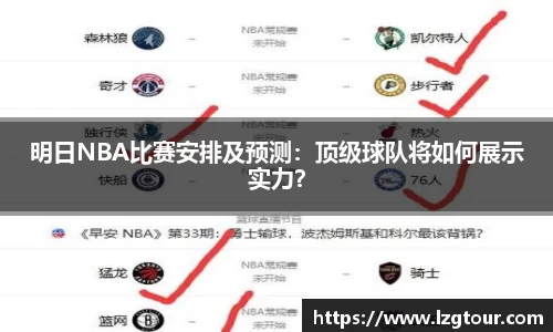 明日NBA比赛安排及预测：顶级球队将如何展示实力？